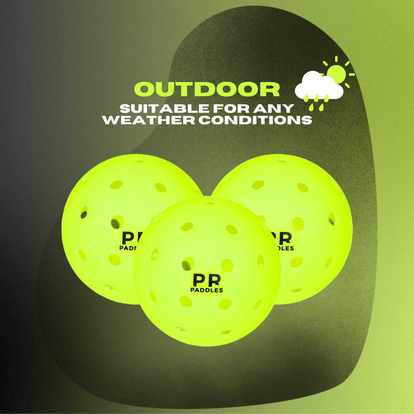 PR Outdoor Pickleballs - 3 Pack
