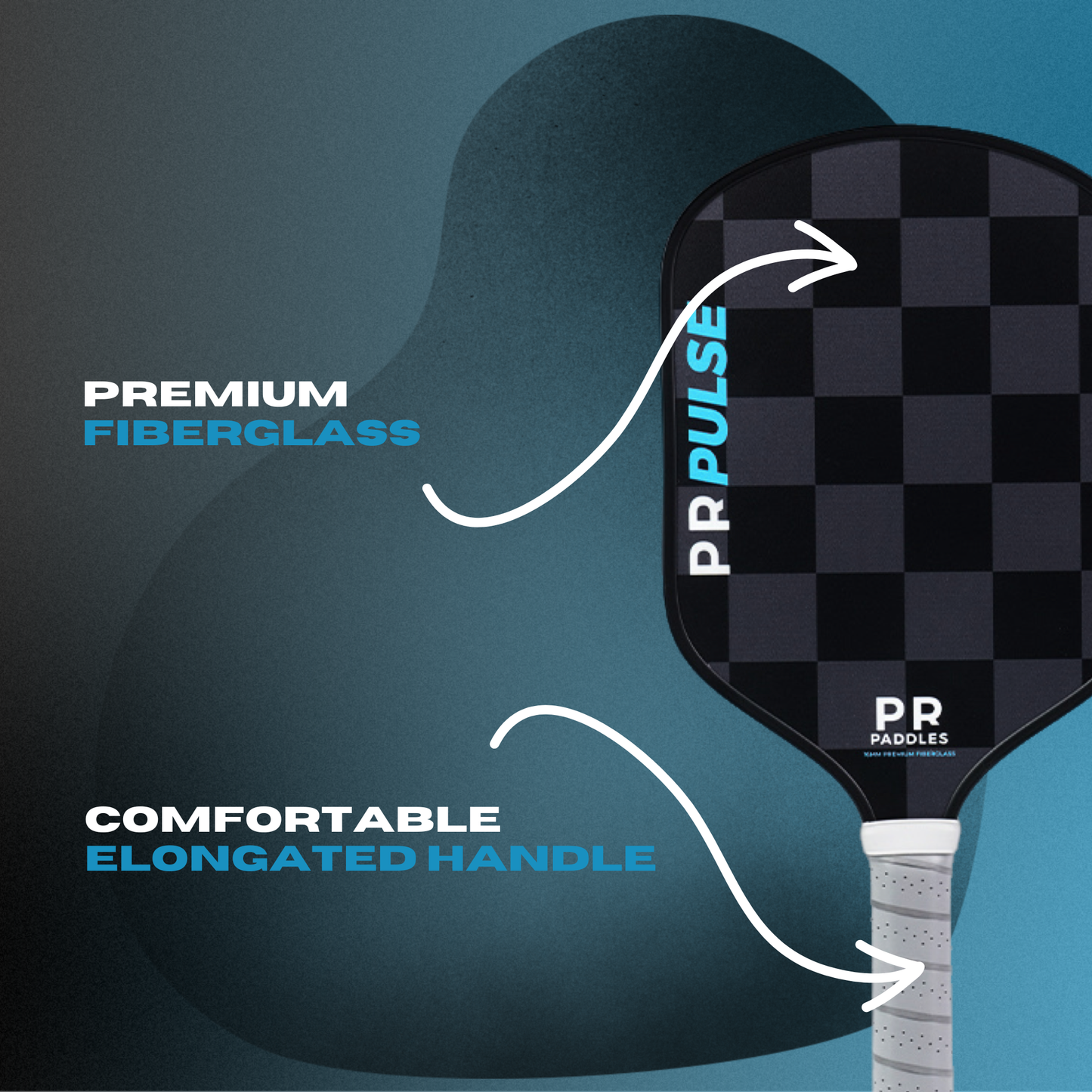 PR PULSE Premium Fiberglass Pickleball Paddle